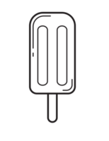 Ice cream line art illustration, PNG with transparent