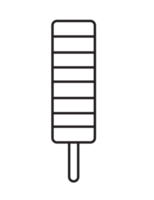 Ice cream line art illustration, PNG with transparent