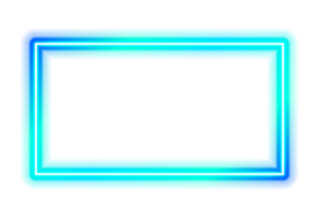 Neon frame, vibrant colored glowing neon frame with transparent background png