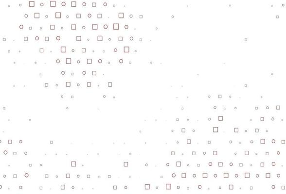 Light Red vector pattern with spheres, squares.