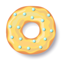 illustration de beignet testy avec ombre portée. png avec fond transparent