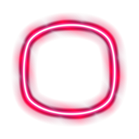 neon ram, vibrerande färgad lysande neon ram med transparent bakgrund png