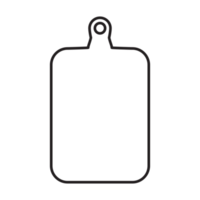 Black outline kitchen utensil, PNG with transparent background.