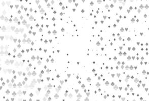 Light Silver, Gray vector pattern with symbol of cards.