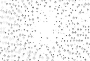 Light Silver, Gray vector pattern with symbol of cards.