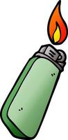 cartoon doodle disposable lighter vector