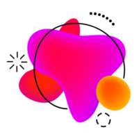 Amoeba design element. PNG with transparent background. Irregular organic shape with vibrant gradient colors. Copy space for your text.