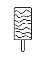 Ice cream line art illustration, PNG with transparent