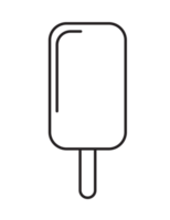 Ice cream line art illustration, PNG with transparent