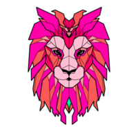 Pink Lion Head png