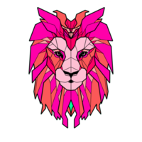 tête de lion rose png