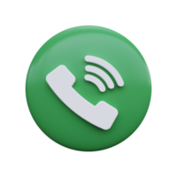 ícone de chamada telefônica com renderização 3d de bolha de fala png