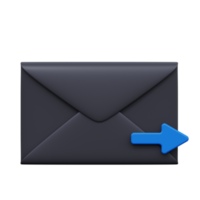 envoi de courrier électronique rendu 3d png