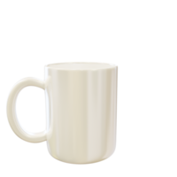 Glossy mug. 3d render png