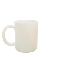 caneca branca. renderização 3D png