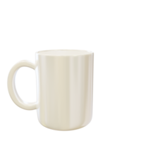 Glossy mug. 3d render png