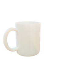 White mug. 3d render png