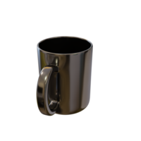 Black cup. 3d render png