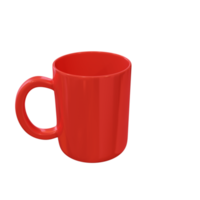 taza roja renderizado 3d png