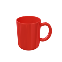 tasse brillante rouge. png