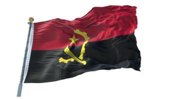 angola 3d agitant le drapeau png