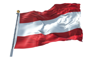 Austria 3d Waving Flag PNG
