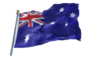 Australia 3d Waving Flag PNG