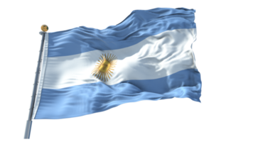 Argentina 3d Waving Flag PNG