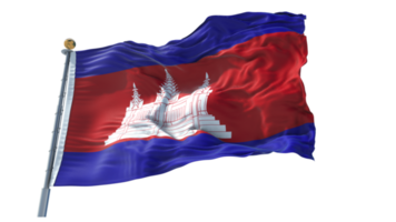 Cambodia Territory waving flag PNG