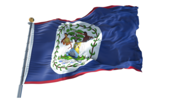 Belize Waving Flag PNG