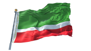 Chechen Republic waving flag PNG