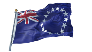 Cook Islands waving flag PNG