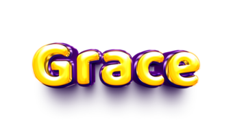 name of girls for birthday celebration balloon air shiny hanging English GRACE png