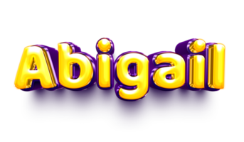 mädchenname zum geburtstag feier ballon luft glänzend hängend englisch abigail png