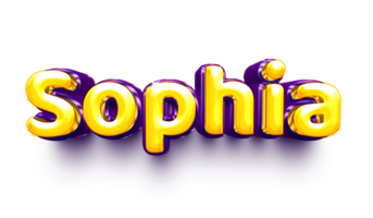 name of girls for birthday celebration balloon air shiny hanging English SOPHIA png