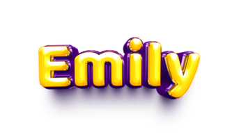 name of girls for birthday celebration balloon air shiny hanging English EMILY png