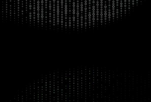 patrón de vector verde oscuro con hexágonos de colores.