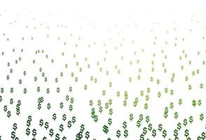 Light Green vector template with Dollar.