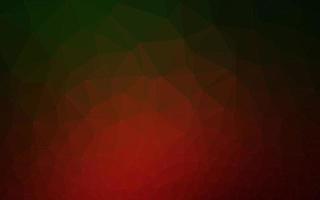 Dark Green, Red vector polygonal pattern.