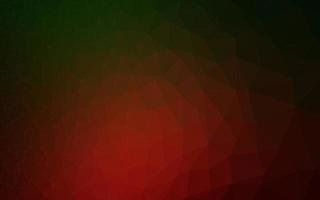 Dark Green, Red vector abstract mosaic background.