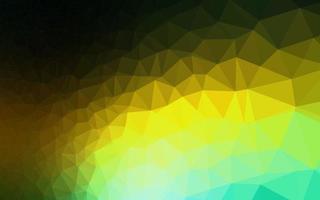 Dark Green, Yellow vector shining triangular background.