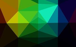 Dark Multicolor, Rainbow vector polygon abstract layout.