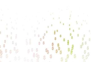 Light Green, Red vector template with Dollar.