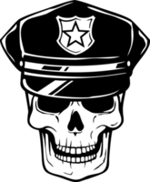 Police Officer Skull png