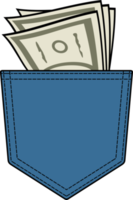 Money in the Pocket Color png