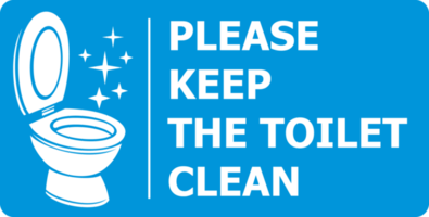 per favore mantenere gabinetto pulito etichetta png
