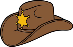 sombrero de sheriff del viejo oeste png