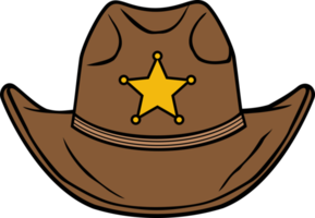 sombrero de sheriff del viejo oeste png