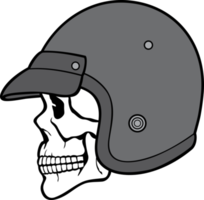 cranio con motociclo casco colore png