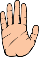 sluta hand Färg png